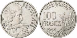 World Coins - France, 100 Francs, Cochet, 1955, Beaumont - Le Roger, Copper-nickel,