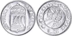 World Coins - Coin, San Marino, 5 Lire, 1973, Rome, , Aluminum, KM:24