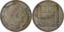 World Coins - France, 10 Francs, Turin, 1947, Beaumont - Le Roger, Copper-nickel,