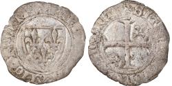 World Coins - Coin, France, Charles VI, 1/2 Guénar, Uncertain Mint, , Billon