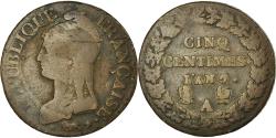 World Coins - Coin, France, 5 Centimes, AN 7/5, Paris (A/R), , Bronze, Gadoury:126