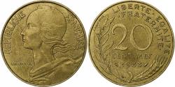 World Coins - France, 20 Centimes, Marianne, 1988, Paris, Aluminum-Bronze,