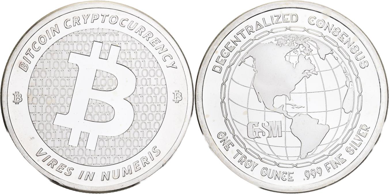 United States, 1 Troy Ounce, Silver Oz, Bitcoin, Silver, | US Bullion Coins