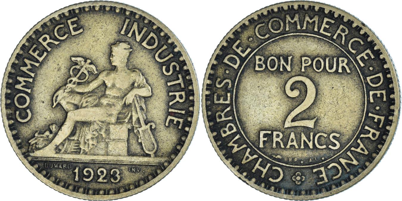 Coin France 2 Francs 1923 European Coins