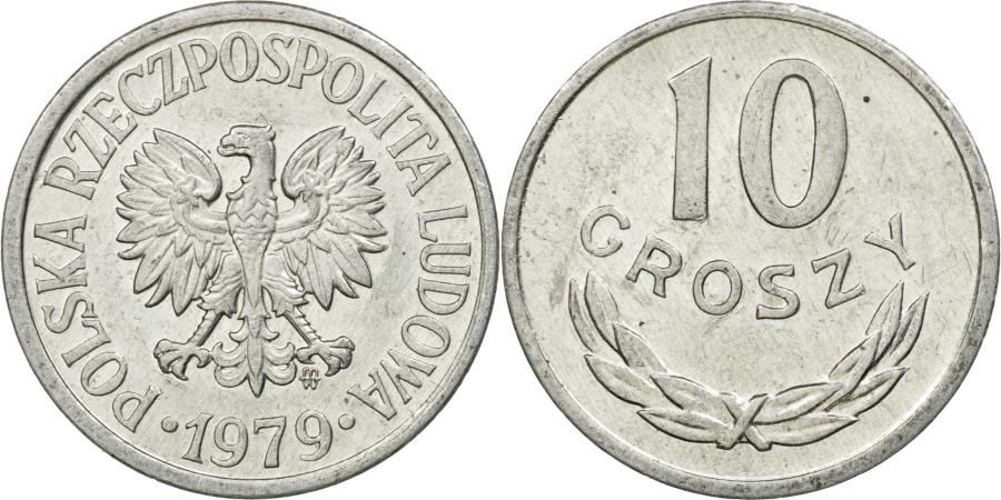 Poland 1979-20 Groszy Aluminum Coin Eagle with wings open