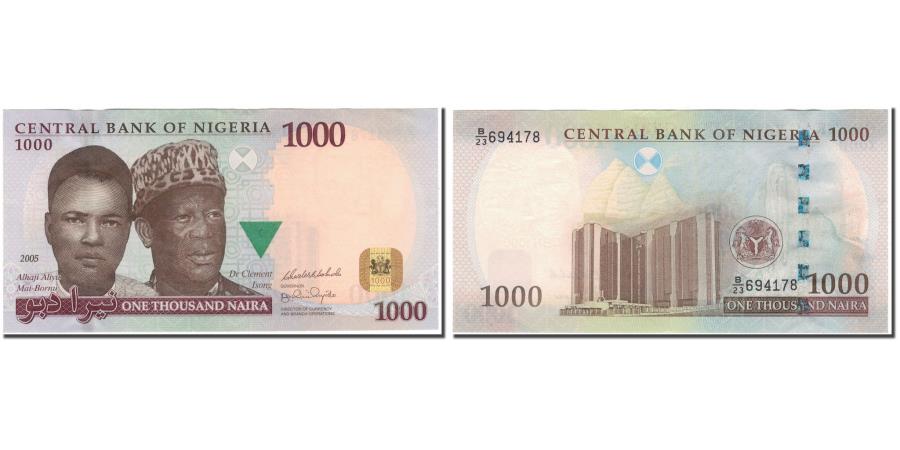 Banknote Nigeria 1000 Naira 2005 Km 36a Unc 63 World Coins Banknote Nigeria 1000 Naira 2005 Km 36a