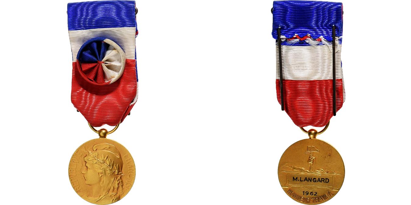France, Honneur-Travail, République Française, Medal, 1962