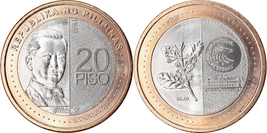 Coin Philippines 20 Piso 2019 Banque Centrale Bi Metallic
