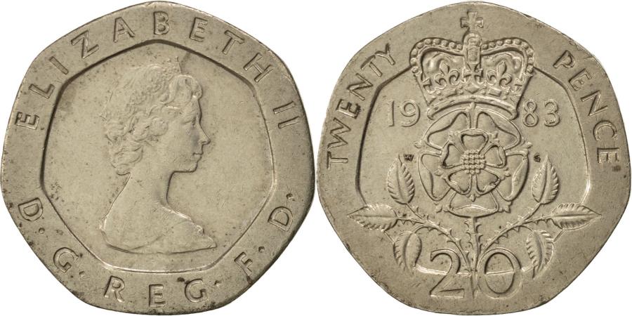 Great Britain Elizabeth II 20 Pence 1983 Copper nickel KM 931 great-britain-elizabeth-ii-20-pence-1983-copper-nickel-km-931