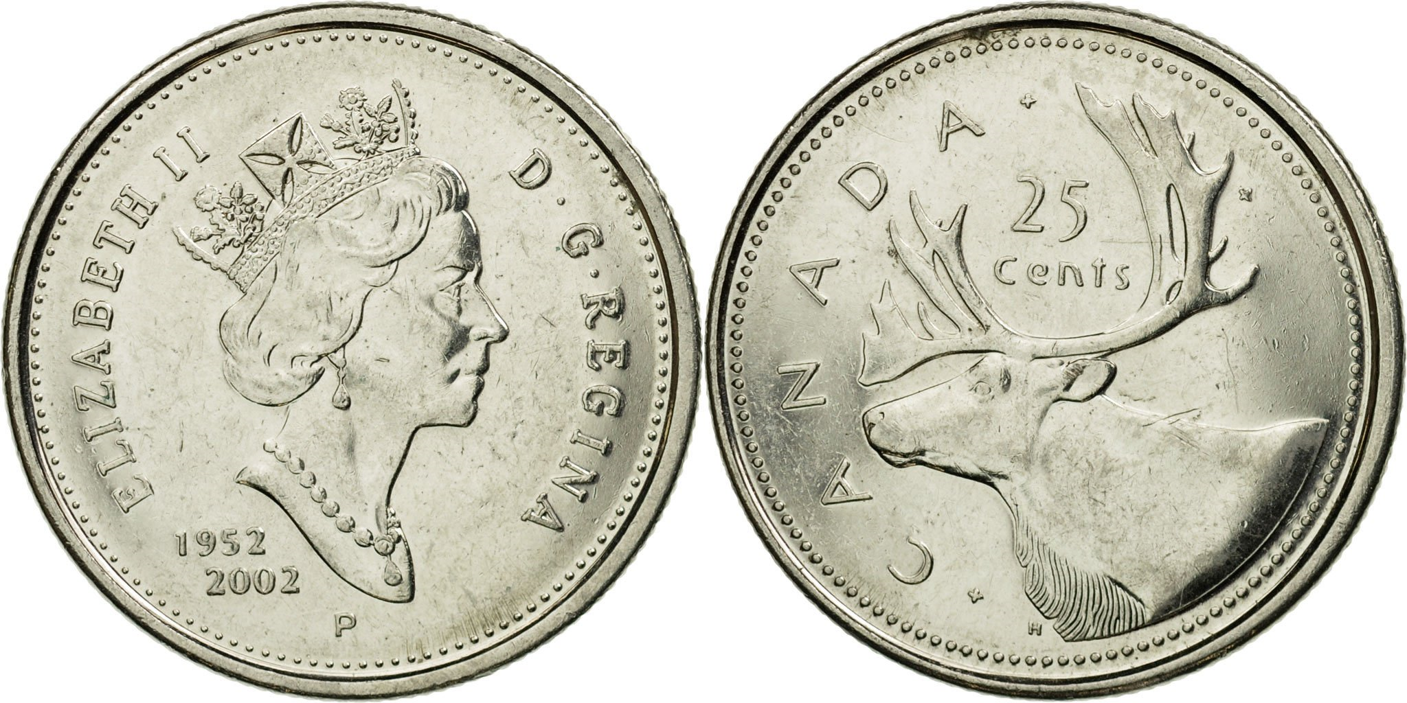 Coin, Canada, Elizabeth II, 25 Cents, 2002, Royal Canadian Mint