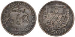World Coins - Coin, Portugal, 5 Escudos, 1932, , Silver, KM:581