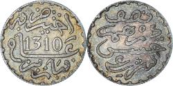 World Coins - Coin, Morocco, Moulay al-Hasan I, 1/2 Dirham, 1892 / AH 1310, Paris, VF(30-35)