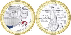 World Coins - France, Medal, Brasil, Terra de Futebol, Football, 2014, , Copper Gilt