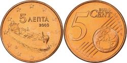 World Coins - Greece, 5 Euro Cent, 2003, Athens, Copper Plated Steel, , KM:183