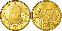 World Coins - VATICAN CITY, 50 Euro Cent, 2008, Proof, , Brass, KM:387
