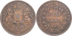 World Coins - Coin, INDIA-BRITISH, Guillaume IV, 1/2 Anna, 1835, Bombay, , Copper