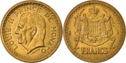 World Coins - Coin, Monaco, Louis II, 2 Francs, 1943, Paris, , Aluminum, KM:121