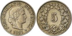 World Coins - Coin, Switzerland, 5 Rappen, 1951, Bern, , Copper-nickel, KM:26