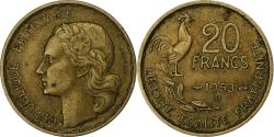 World Coins - France, 20 Francs, Guiraud, 1953, Beaumont - Le Roger, Aluminum-Bronze