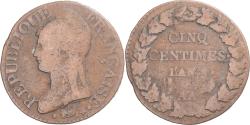 World Coins - Coin, France, Dupré, 5 Centimes, Metz, , Copper, Gadoury:126/126a
