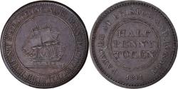 World Coins - United Kingdom, Halfpenny Token, Bristol - Sheathing Nail Manufactory, 1811