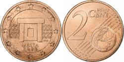 World Coins - Malta, 2 Euro Cent, 2008, Paris, Copper Plated Steel, , KM:126