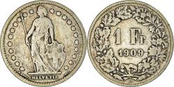 World Coins - Coin, Switzerland, Franc, 1909, Bern, , Silver, KM:24