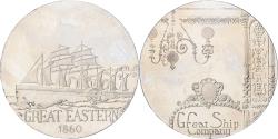 World Coins - France, Medal, Les Grands Transatlantiques, Great Eastern, Copper-nickel, C.