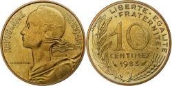 World Coins - France, 10 Centimes, Marianne, 1983, Paris, Aluminum-Bronze,