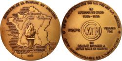 World Coins - France, Medal, Parcours de la Flamme du Souvenir, History, 1962,