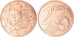 World Coins - France, Monnaie de Paris, 2 Euro Cent, 2021, Pessac, BU, , Acier plaqué