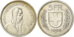 World Coins - Switzerland, 5 Francs, Helvetia, 1968, Bern, Copper-nickel, , KM:40a.1