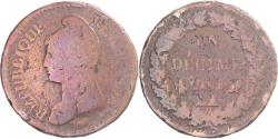 World Coins - Coin, France, Dupré, Decime, AN 8, Metz, , Copper, Gadoury:187a