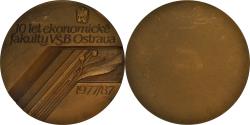 World Coins - Czechoslovakia, Medal, 10 Let Economické Fakulty VSB Ostrava, 1987, Scholler