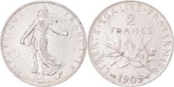 World Coins - Coin, France, Semeuse, 2 Francs, 1909, Paris, , Silver, KM:845.1