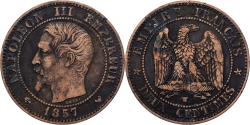 World Coins - France, 2 Centimes, 1857, Lille, Bronze, , KM:796.6