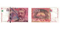 World Coins - France, 200 Francs, Eiffel, 1995, BRUNEEL, BONARDIN, VIGIER, EF(40-45)