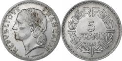 World Coins - France, 5 Francs, Lavrillier, 1947, Beaumont - Le Roger, Aluminum,
