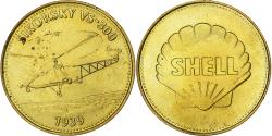 World Coins - France, Token, Collection Shell, Sikorsky VS-300, Bronze-Aluminium,