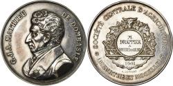 World Coins - France, Medal, Mathieu de Dombasle, Agriculture, Rosières aux Salines, 1901