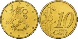 World Coins - Finland, 10 Euro Cent, Proof, 2003, Vantaa, Nordic gold, , KM:101