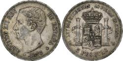 World Coins - Coin, Spain, Alfonso XII, 5 Pesetas, 1876, Madrid, , Silver, KM:671