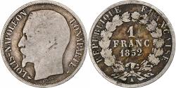 World Coins - France, Franc, Napoléon III, 1852, Paris, Silver, , Le Franc:F.212