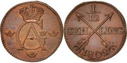 World Coins - Coin, Sweden, Gustaf IV Adolf, 1/12 Skilling, 1802, , Copper, KM:563