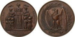World Coins - France, Medal, Enseignement primaire, 1857, Copper, Farochon,