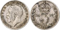 World Coins - Great Britain, George V, 3 Pence, 1917, Silver, , KM:813