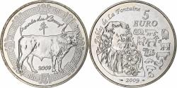 World Coins - France, 5 Euro, Année du Boeuf/La Fontaine, 2009, Monnaie de Paris, BE