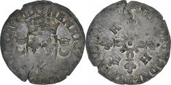World Coins - France, Henri II, Douzain aux croissants, 1551, Rouen, Billon,