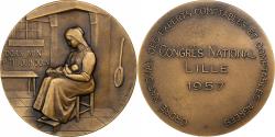 World Coins - France, Medal, Ordre des Experts Comptables, Congrès National, Lille, 1957