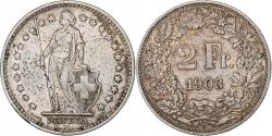 World Coins - Switzerland, 2 Francs, Helvetia, 1903, Bern, Silver, , KM:21